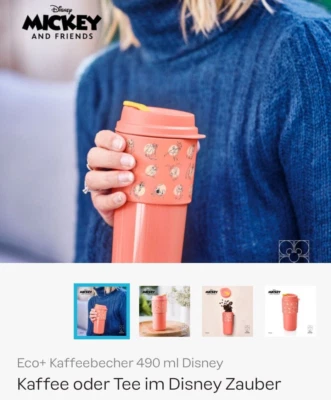 Tupperware Disney Eco+ Kaffeebecher orange 490 ml - Bild 1 von 2