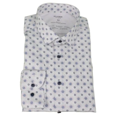 Olymp Level Cinque 24/Seven Uomo Camicia da Ufficio Multi Fantasia 209754 87 - Immagine 1 di 3