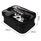 Portable Black Fishing Tackle Box with Ventilation and Drainage (65 characters)