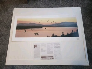 Fantastic Stephen Lyman Sounds of Sunset Canada Gänse Limited Edition Litho MINT - Bild 1 von 12