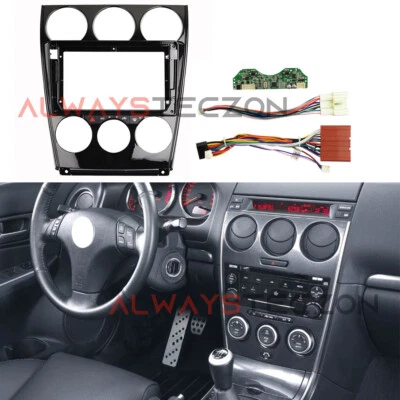 Double DIN Dash Kit Stereo Radio Installation Wire Harness For Mazda 6 2003-2008 - Image 1 of 4