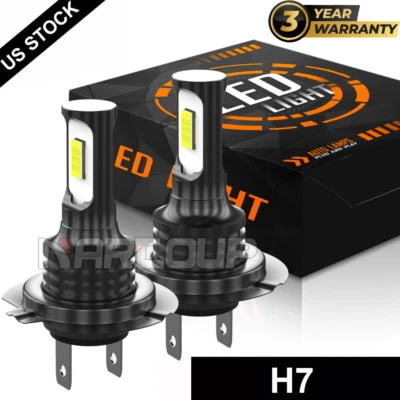 H7 LED Headlight Bulbs Kit For Kawasaki Ninja 650R 2006 2007 2008 2009 2010 2011 Foto 1 de 4