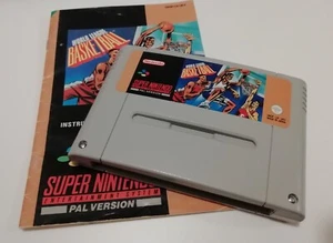 World League Basketball -SNES (Super Nintendo) Cart & Manual Only/Works/Free P&P - Picture 1 of 9