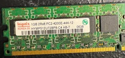 Hynix HYMP512U72BP8-C4 1GB 2Rx8 PC2-4200E-444-12 Memory Module - Image 1 of 2
