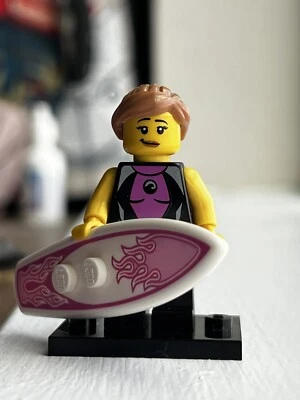 Lego Surfer Girl minifigura colecionável série 4 8804 CMF col053 col04-5 - Imagem 1 de 3