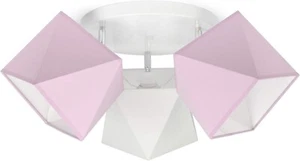FKL DESIGN Deckenlampe Deckenleuchte Kinderlampe E27 Rosa Weiß Rosa N149-G3-RWR - Bild 1 von 4