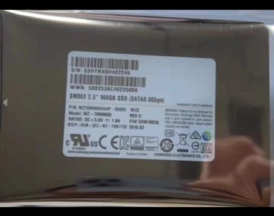 New 960GB Samsung PM863 2.5'' 960GB SSD (SATA 6Gbps) MZ7LM960HCHP MZ-7LM9600 - Image 1 of 2
