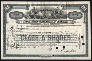 1930 Ford Motor Company of Canada, limitiert - 100 Aktien - Bild 1 von 3