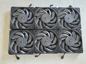Noctua NF-A12x25 PWM Chromax Black Fans X 6 + Extension Cables - Afbeelding 1 van 7