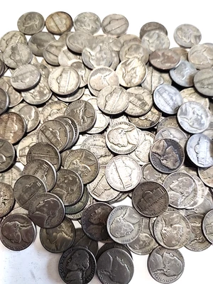 lot of 200 Silver 35% war nickels 1942-1945. 10 Dollars Face Value. 5 Rolls - Image 1 of 4