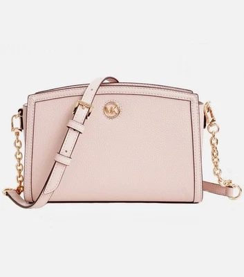 Michael Kors Bag Shoulder Bag Chantal Large EW Xbody Leather Soft Pink New+bag - Image 1 of 4