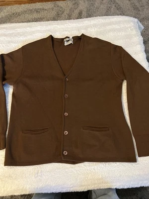 Cárdigan Suéter De Colección Años 50 60 Marrón Lana JL Hudson’s Kurt Cobain Talla Grande ¡EXCELENTE ESTADO USADO! Foto 1 de 4
