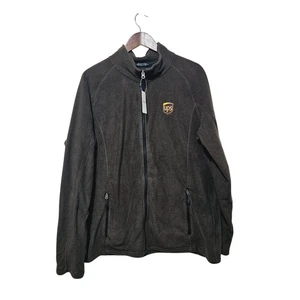 UPS Trimark Rixford Fleece Jacket Men's Size XL Chocolate Brown Zip Pockets Work - Picture 1 of 6