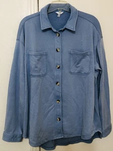 Camisa/Chaqueta Time And Tru Para Mujer XXL (20) Azul Bebé Mezcla Algodón Botones Nueva Sin Etiquetas - Imagen 1 de 16