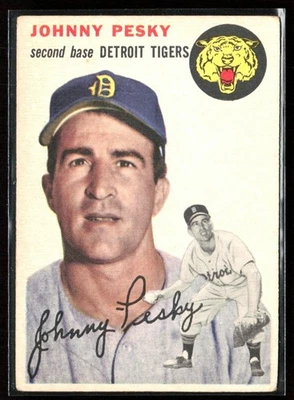 Johnny Pesky 1954 Topps B #63 Detroit Tigers - Image 1 of 2