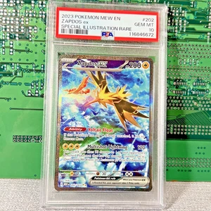 Zapdos EX 202/165 Ilustración Especial Raro 151 PSA 10 Tarjeta Pokémon Inglés - Imagen 1 de 6
