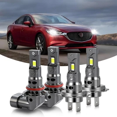 Lâmpadas altas/baixas de farol de LED 6500K branco para Mazda CX-7 2007-2010 combo 9005+H7 - Imagem 1 de 4