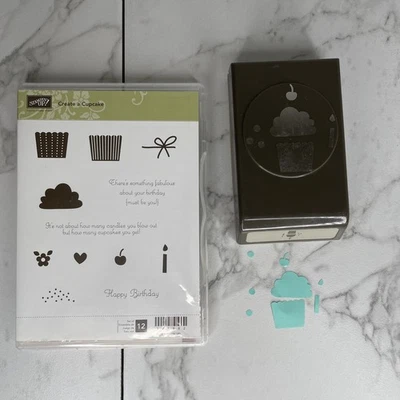 Stampin' Up CREATE A CUPCAKE Stamps & Cupcake Builder Punch B2 - Imagem 1 de 4