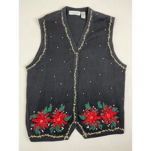 Victoria Jones Damen Weihnachtsstern Urlaubsweste 2X - Bild 1 von 10