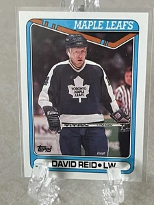 DAVID REID--ROOKIE--1990-91 TOPPS--TORONTO MAPLE LEAFS--FREE SHIPPING - Picture 1 of 2