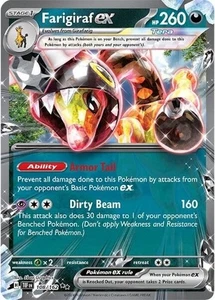 🦒 Farigiraf EX 108/162 Double Rare Tera | Temporal Forces | Pokémon TCG NM - Picture 1 of 1