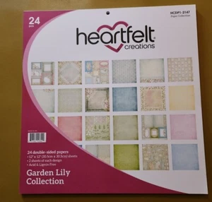 Heartfelt Creations GARDEN LILY Paper Pad Card Scrapbooking Stock 12” Tablet New - Picture 1 of 8