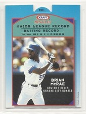 1994 Kraft Singles Superstars - #7 - Brian McRae - Kansas City Royals