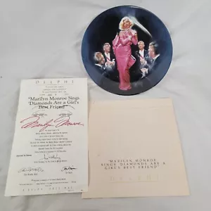 Marilyn Monroe Collector Plate Diamonds Are A Girl's Best Friend 1990 Decorative - Picture 1 of 6
