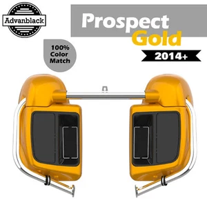Prospect Gold Lower Vented Fairing Fits 2014+ Harley Davidson Street Road Glide - Picture 1 of 8