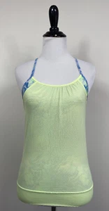 Ivivva by Lululemon Tank Top 8 Yellow Blue Racerback Double Dutch - Picture 1 of 5