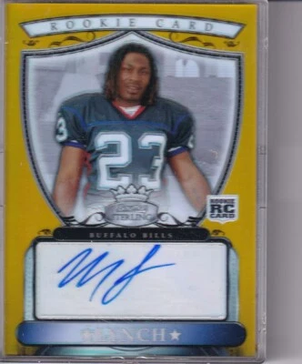 Marshawn Lynch Rookie Auto 37/50 Bills - Seahawks 2007 Bowman Sterling Gold #ML - Image 1 of 2