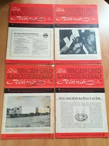 DIE WAGEN UND KAROSSERIEBAU TECHNIK FACHZEITSCHRIFT No.8,9,10,12 / 1949 - Picture 1 of 10