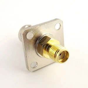 BNC Female to SMA Female 18.5mm Flange Panel Mount RF Connector Straight Adapter - Zdjęcie 1 z 5