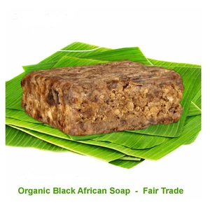 RAW ORGANIC AFRICAN BLACK SOAP - PSORIASIS- ECZEMA - SKIN RASHES- ACNE & SCARS - Picture 1 of 4