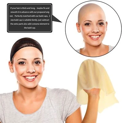 Unisex Mens Bald Skin Head Funny Skinhead Fancy Dress Costume Latex Wig Kids - Image 1 of 4