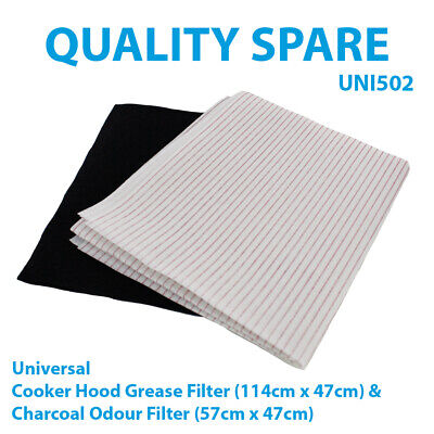Zanussi Universal Cooker Hood Grease Filters & Charcoal Odour Filter • 6.49£