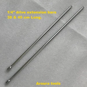 1/4" DRIVE EXTENSION BARS 2pc SET - Long sizes 15 & 18 inch - BRAND NEW. - Picture 1 of 4