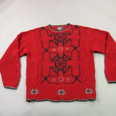 Woolrich Sweatshirt Mens Medium Pullover Sweatshirt Red Vintage Crew Neck - Image 1 of 4