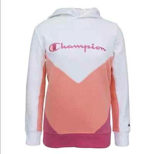 NWT CHAMPION Color Block Fleece Hoodie. M (girls) - Picture 1 of 6