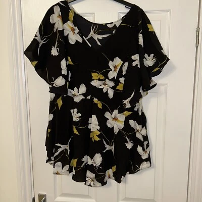 City Chic Floral Top Uk 16
