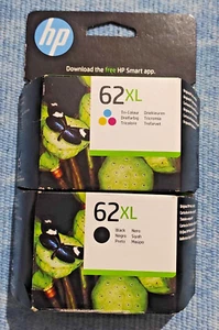 Genuine HP 62xl Black + Colour Combo Multipack Ink Cartridges - BNIB - 2026 - Afbeelding 1 van 2