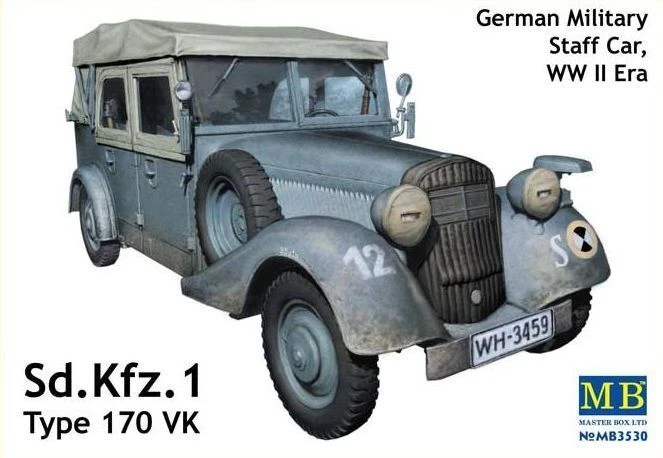 Master Box Mb3530 - 1/35 Sd.Kfz.1 Tipo 170 Vk , German Staff Auto - Nuovo - Immagine 1 di 1