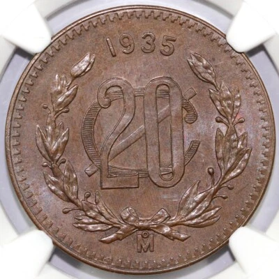 1935 20c Mexico Twenty Centavos NGC MS 65 BN - Image 1 of 4