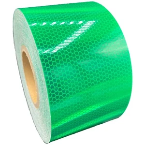 Cinta Reflectante 4" Verde Alta Intensidad HIP Tipo 4 Oralite Nikkalite Prismática - Imagen 1 de 9