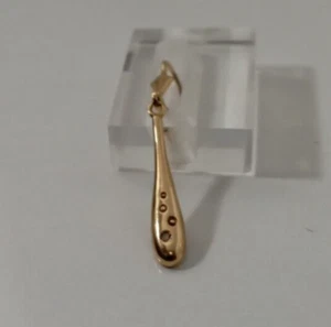 1 Stück Ohrring, Ohrhänger, Echtgold 18 kt, 750 Gelbgold mit Brillant - Bild 1 von 12