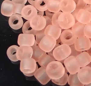 6/0 Fine Japanese TOHO Seed Beads Transparent-Frosted Rosaline 10-grams - Picture 1 of 2