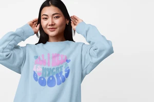 Cat Lover Sweatshirt, Bookworm Gift, Cozy Reading Shirt, Unisex Jumper, Cat Lady - Picture 1 of 6