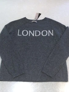 Suéter para mujer PHILOSOPHY 100 % cachemir gris LONDRES mediano nuevo con etiquetas - Imagen 1 de 6