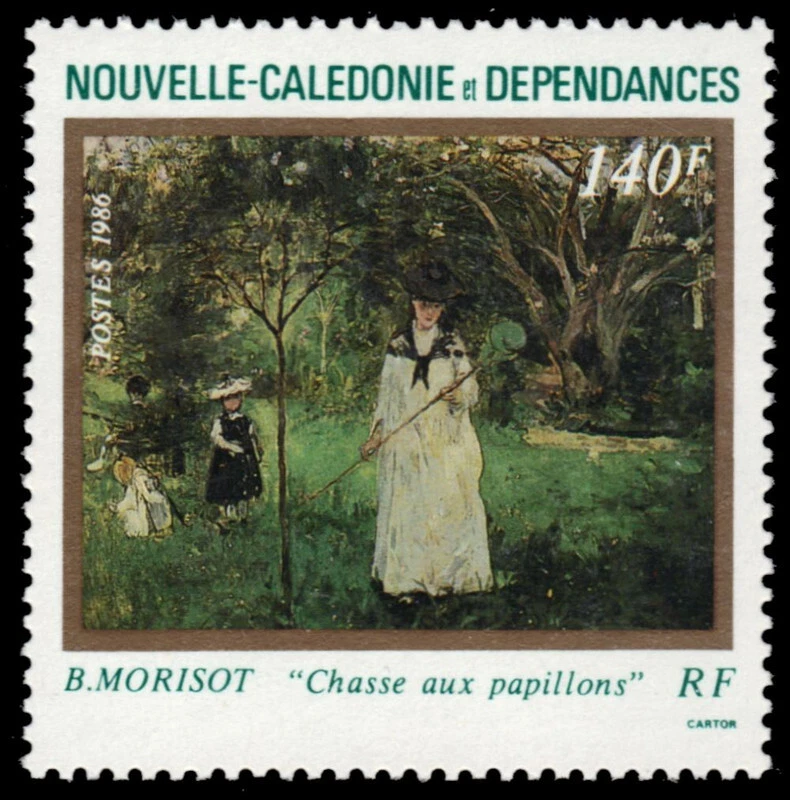 НОВАЯ КАЛЕДОНИЯ 552 — «Погоня за бабочками», Б. Моризо (pb86021) - Изображение 1 из 1