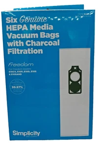 5 Pack Simplicity FREEDOM HEPA Vacuum Bags #SLCH-6 For Models S10CV S10P S10D - Picture 1 of 4